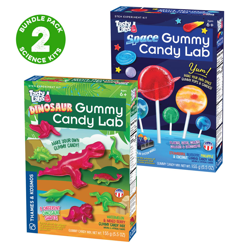 Candy Science Experiment Kits Two-Pack: Space Gummy Candy Lab | Dinosa ...