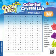 Ooze Labs Colorful Crystal Lab Word Search (ACTIVITY)