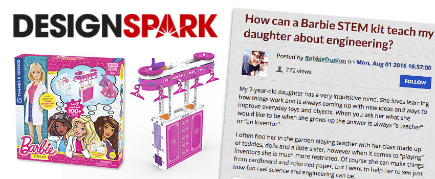 Design Spark explores the Barbie STEM Kit