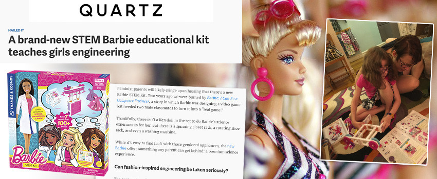 Quartz.com explores How Barbie can teach girls engineering