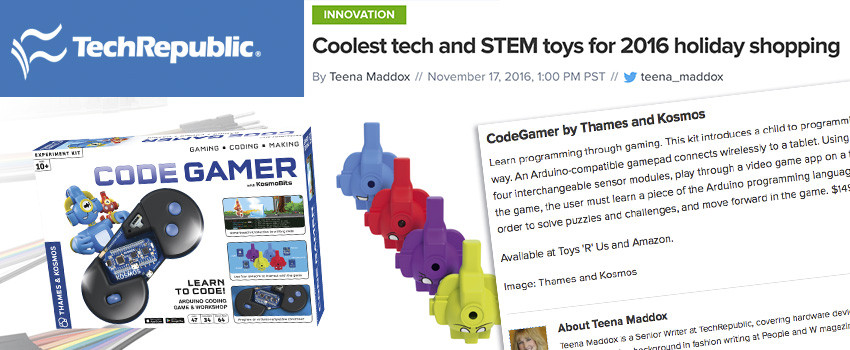 TechRepublic's Tech/STEM Gift Guide Includes CodeGamer